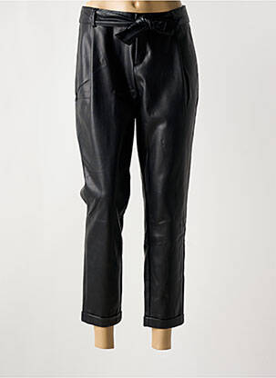 Pantalon 7/8 închidere cu fermoar sub clapetă cu nasturi mărime normală negru ELORA femeie