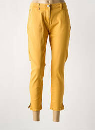 Pantalon 7/8 elasticitate mărime normală galben ELORA femme