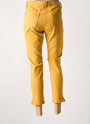 Pantalon 7/8 elasticitate mărime normală galben ELORA femeie