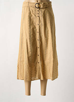 Fustă lungă maro ELORA femeie