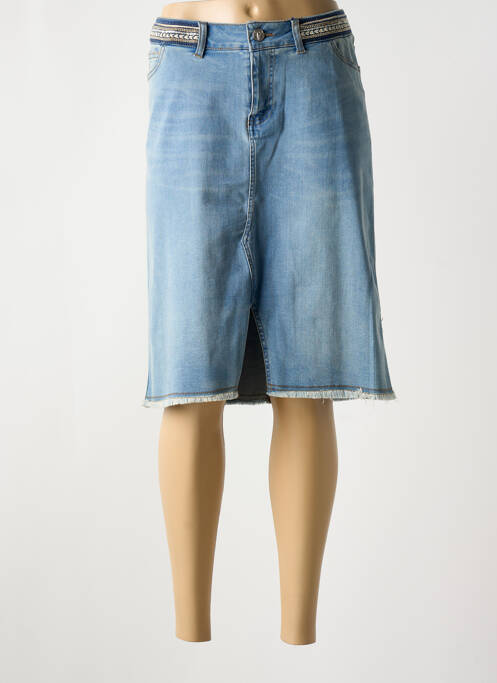 Fustă midi albastru ELORA femeie