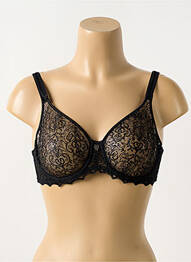 Sutien broderie sutien cupe întregi cu decolteu înalt negru EMPREINTE femme