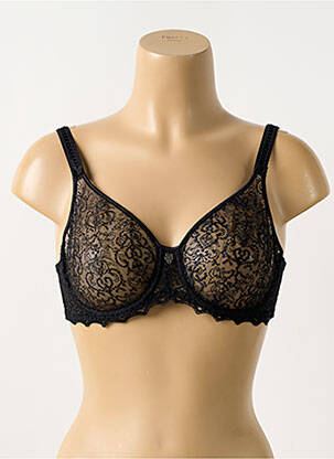 Sutien broderie sutien cupe întregi cu decolteu înalt negru EMPREINTE femme