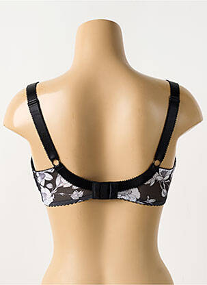 Sutien efect material satinat sutien cupe întregi cu decolteu înalt negru FANTASIE femeie