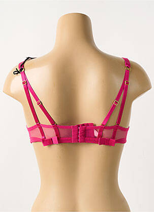 Sutien efect material satinat sutien balconet cu decolteu înalt roz VIKTOR & ROLF X AUBADE femeie