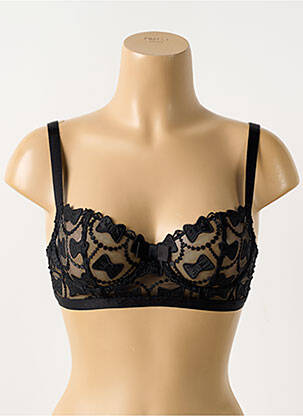 Sutien efect material satinat sutien balconet cu decolteu înalt negru VIKTOR & ROLF X AUBADE femeie