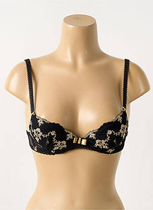 Sutien efect material satinat top sutien push-up negru AUBADE femeie