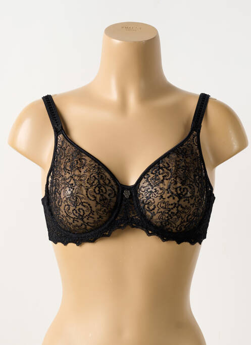 Sutien broderie sutien cupe întregi cu decolteu înalt negru EMPREINTE femme