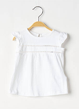 Tricou închidere cu nasturi la spate mâneci scurte alb CHICCO fată