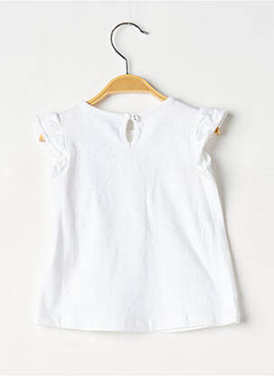 Tricou închidere cu nasturi la spate mâneci scurte alb CHICCO fată