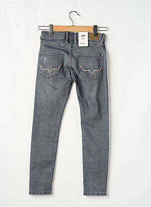 Blugi skinny efect uzat decolorat mărime reglabilă gri PEPE JEANS băiat