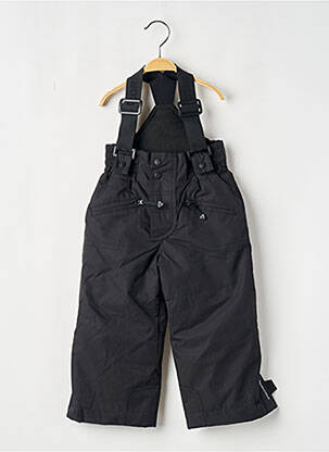 Pantalon drept efect material satinat talie elastică negru DEGRE7 copil