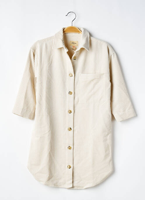 Rochie midi bej BELLEROSE fată