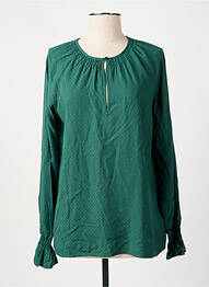 Bluză guler rotund mâneci lungi verde CYRILLUS femme