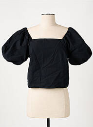 Top guler pătrat mâneci scurte negru LEVIS femeie