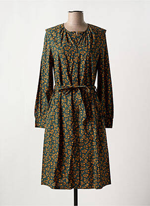 Rochie scurtă mâneci lungi mâneci lungi verde CYRILLUS femeie
