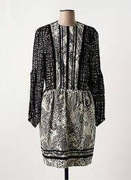 Rochie scurtă închidere cu fermoar la spate mâneci lungi negru PASCAL MILLET femme