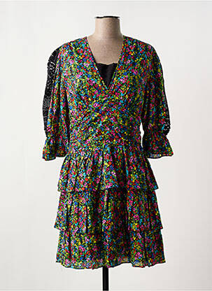 Rochie scurtă mâneci 3/4 mâneci 3/4 negru DERHY femeie