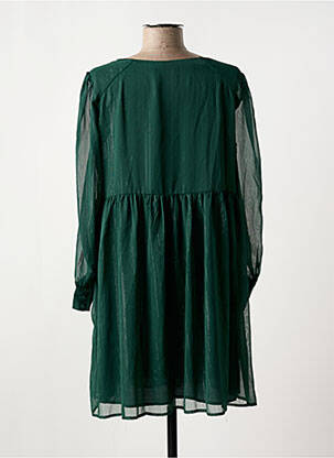 Rochie scurtă croială fluidă mâneci lungi verde CYRILLUS femeie