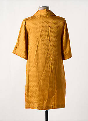 Rochie scurtă mâneci scurte mâneci scurte galben MANOUSH femeie