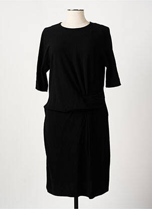 Rochie midi țesătură crep mâneci scurte negru GERARD DAREL femeie