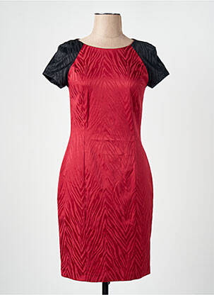 Rochie midi țesătură crep mâneci scurte roșu MANIGANCE femeie