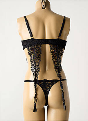 Set lenjerie bretele elastice reglabile negru ESCORT femeie