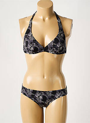 Costum de baie din două piese elasticitate top triunghiuri negru LAURA URBINATI femeie
