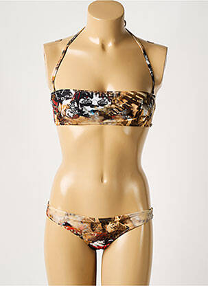 Costum de baie din două piese maro GALLIANO femeie