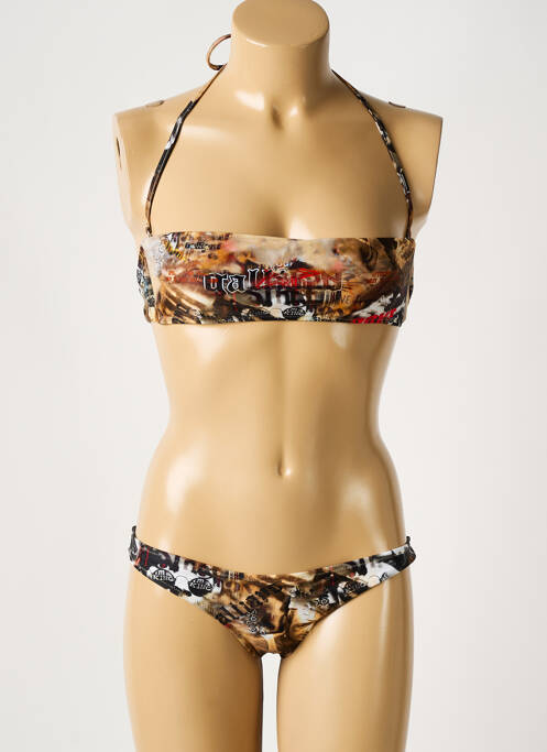 Costum de baie din două piese maro GALLIANO femeie