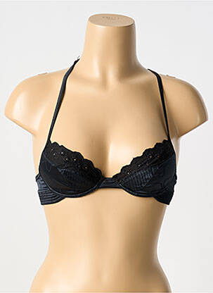 Sutien efect material satinat top sutien push-up negru JOHN GALLIANO femeie