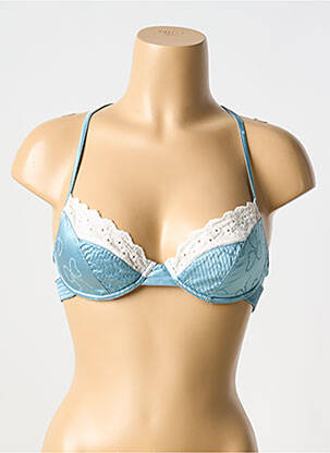 Sutien efect material satinat top sutien modelat albastru JOHN GALLIANO femeie