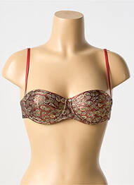 Sutien efect material satinat sutien balconet cu decolteu înalt auriu LAURA URBINATI femme