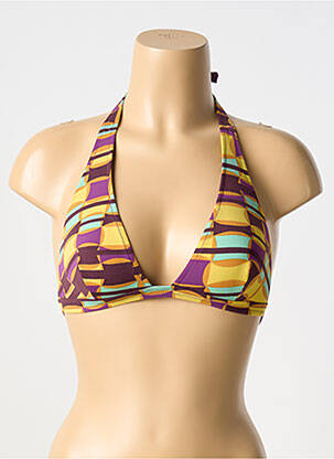 Sutien de costum de baie elasticitate top triunghiuri violet LAURA URBINATI femeie
