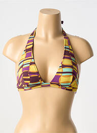 Sutien de costum de baie elasticitate top triunghiuri violet LAURA URBINATI femme
