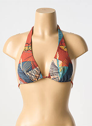 Sutien de costum de baie elasticitate top triunghiuri portocalie LAURA URBINATI femeie