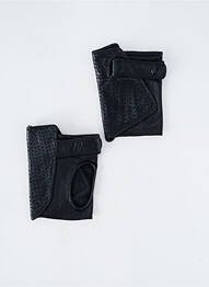 Mănuși fără degete efect material satinat negru MAISON FABRE femme
