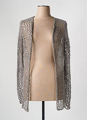 Vestă cu mâneci lungi gri CAPUCCINO femeie