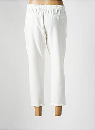 Pantalon 7/8 talie cu cleme mărime normală alb APRIL VINTAGE femeie