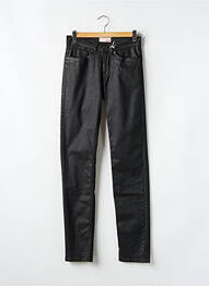 Pantalon slim țesătură acoperită talie înaltă negru CMK femme