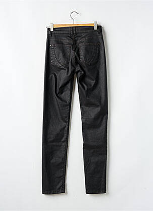 Pantalon slim țesătură acoperită talie înaltă negru CMK femeie