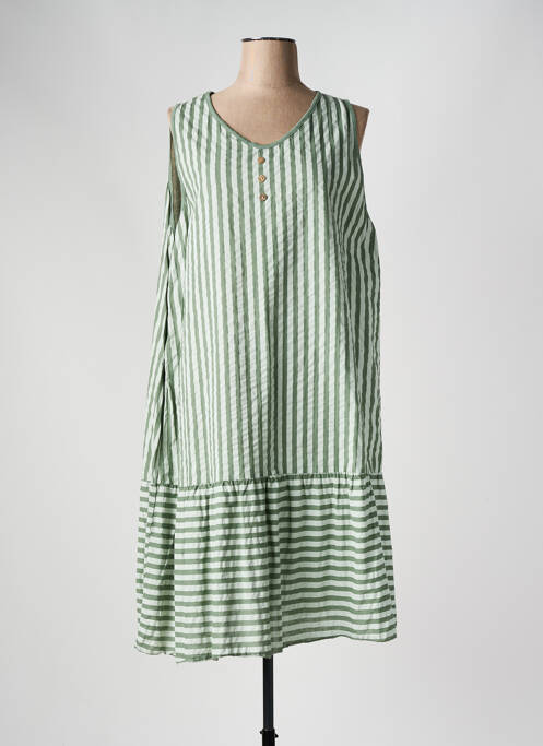 Rochie midi verde TERA BORA femeie