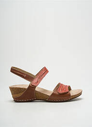 Sandale/pantofi decupați material neted toc de 4 la 6 cm roșu PEDI GREEN femme