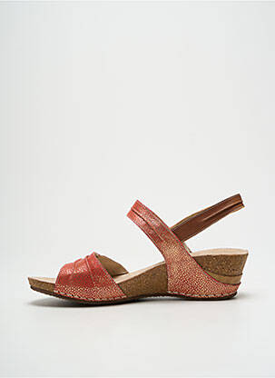 Sandale/pantofi decupați material neted toc de 4 la 6 cm roșu PEDI GREEN femeie
