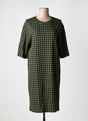 Rochie midi mâneci 3/4 mâneci 3/4 verde SIGNE NATURE femeie