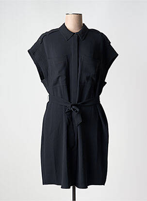 Rochie midi țesătură crep mâneci scurte albastru YAYA femeie