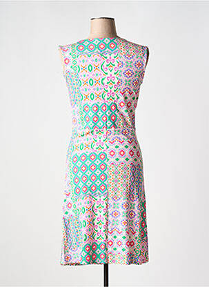 Rochie midi imprimeu fantezie fără mâneci violet SIGNE NATURE femeie