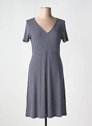 Rochie midi imprimeu fantezie mâneci scurte albastru TOM TAILOR femeie