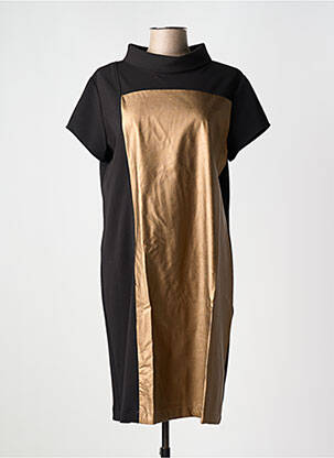 Rochie midi mâneci scurte mâneci scurte auriu SIGNE NATURE femeie