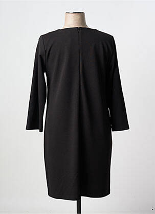 Rochie midi țesătură crep mâneci lungi negru SIGNE NATURE femeie
